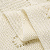 Bleu La La 100% Luxury Cotton Receiving Swaddle Baby Blanket - Heart: Denim Blue