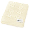 Bleu La La 100% Luxury Cotton Receiving Swaddle Baby Blanket - Heart: Grey
