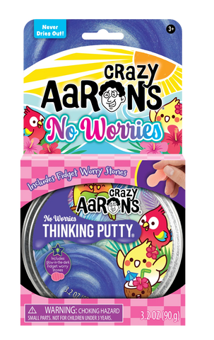 Crazy Aaron's No Worries 4" Thinking Putty Tin