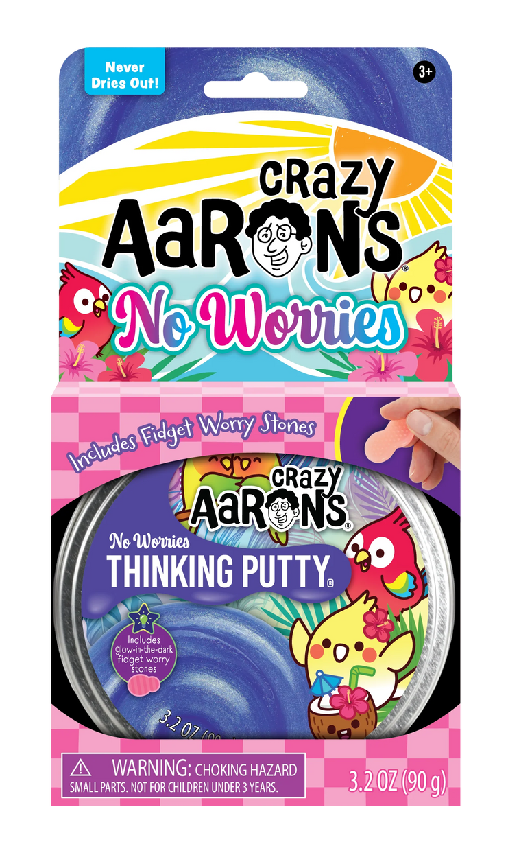 Crazy Aaron's No Worries 4" Thinking Putty Tin