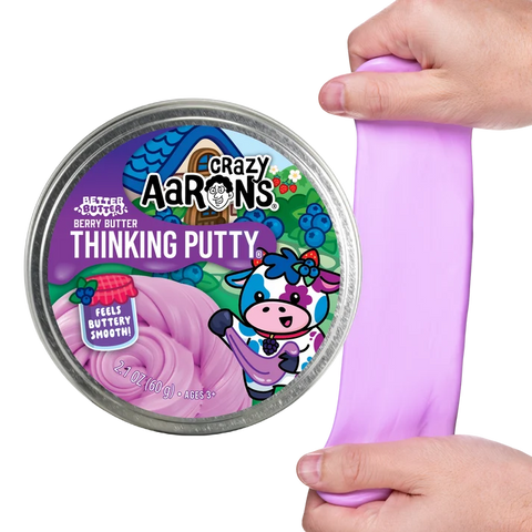 Crazy Aaron’s Thinking Putty - Better Butter Berry - Full Size 4"