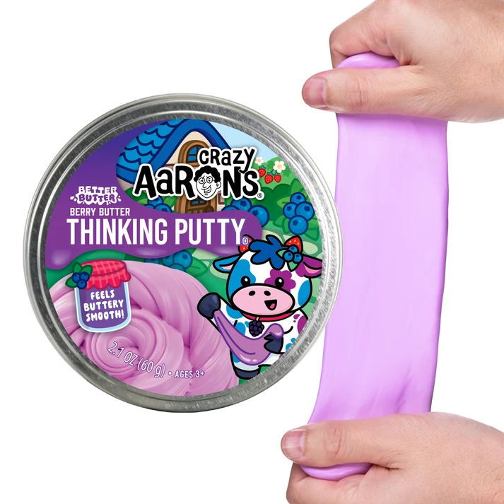 Crazy Aaron’s Thinking Putty - Better Butter Berry - Full Size 4"