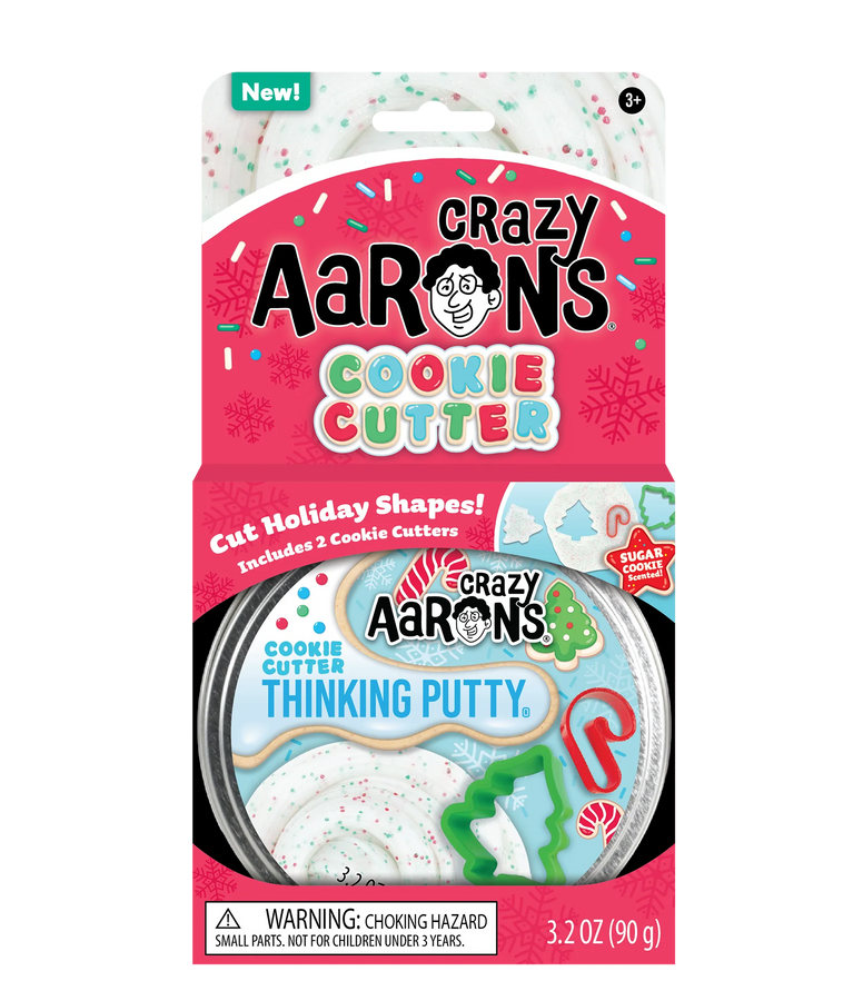 Crazy Aaron’s Thinking Putty - Cookie Cutter - Full Size 4" Tin