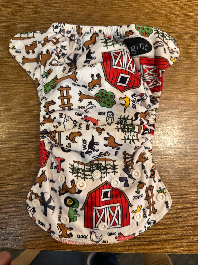 GENTLY USED Imagine Newborn All in One Stay Dry Diaper