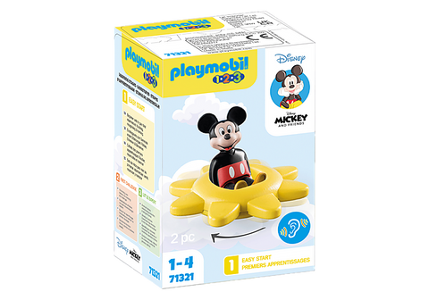 Playmobil 1.2.3 & Disney 71321: Mickey’s Spinning Sun with Rattle Feature