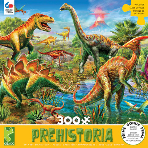 CEACO Prehistoria - Dino Park - 300 Piece Puzzle
