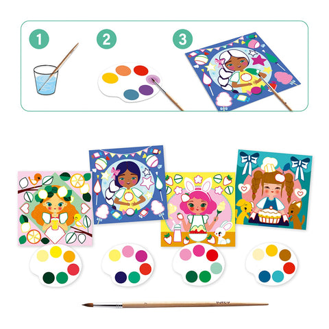 DJECO Coloring Surprise-Snack Time Water Paint