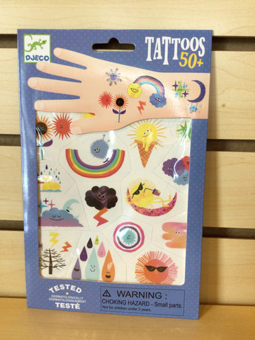 DJECO Temporary Tattoos - Weather Emojis