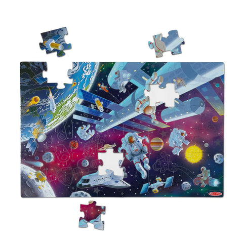 Melissa & Doug Glow-In-The-Dark Floor Puzzle Outer Space-48 Pieces