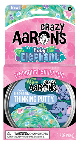 Crazy Aaron’s Baby Elephant 4inch Size Thinking Putty Tin