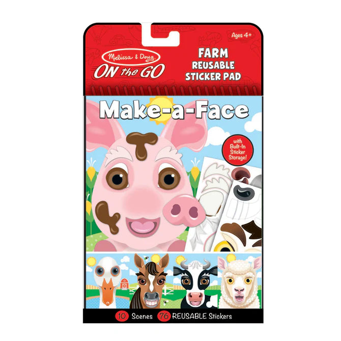 Melissa & Doug Make-A-Face Reusable Sticker Pad