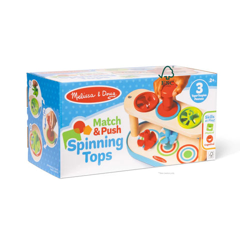 Melissa & Doug Match & Push Spinning Tops