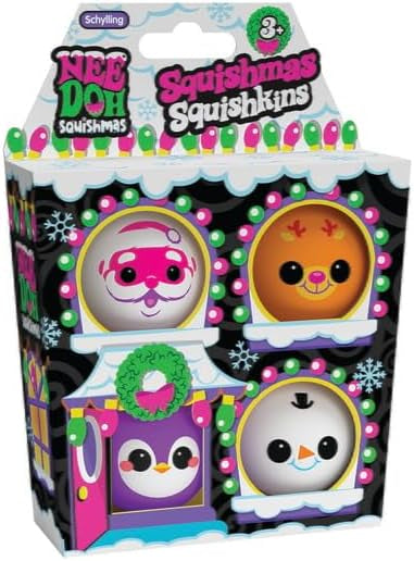 Schylling Nee Doh Squishmas Squishkins Christmas Set