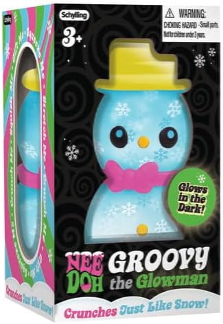 Schylling Nee Doh Squishmas Groovy Glowman - Snowman