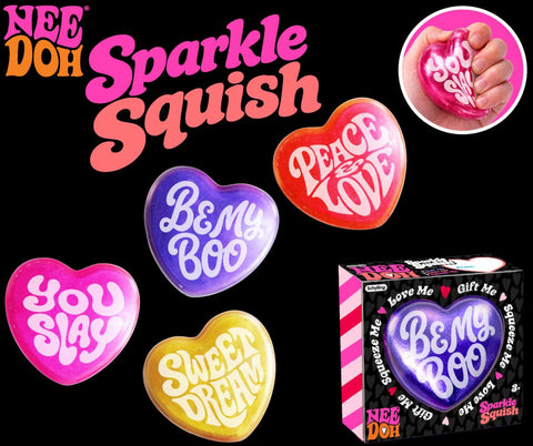 Schylling NeeDoh - SPRING 2027 - Sparkle Squish Heart - COMING THIS DECEMBER