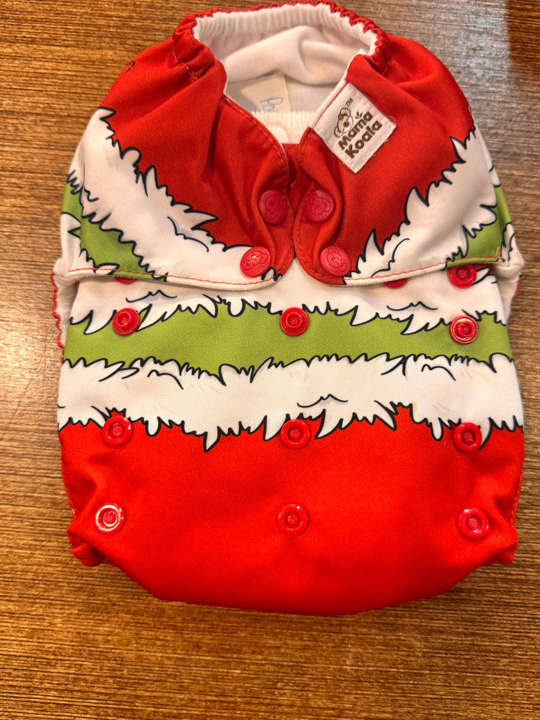 GENTLY USED Christmas Cloth Pocket Diapers