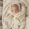 Bleu La La 100% Organic Cotton Luxury Organic Blanket + Hat Gift Set: Dove Grey