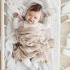 Bleu La La 100% Luxury Cotton Receiving Swaddle Baby Blanket - Heart: Grey