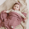Bleu La La 100% Organic Cotton Luxury Organic Blanket + Hat Gift Set: Dove Grey