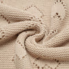 Bleu La La 100% Luxury Cotton Receiving Swaddle Baby Blanket - Heart: Grey