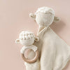 Lovey Lamb Baby Shower Gift Newborn Blanket Cuddle Cloth: Cream