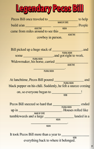 Wellspring - Activity Book - Awesome Funny Fill-Ins for Kids