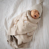 Bleu La La 100% Luxury Cotton Receiving Swaddle Baby Blanket - Deer: Mocha