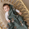 Bleu La La 100% Luxury Cotton Receiving Swaddle Baby Blanket - Deer: Mocha