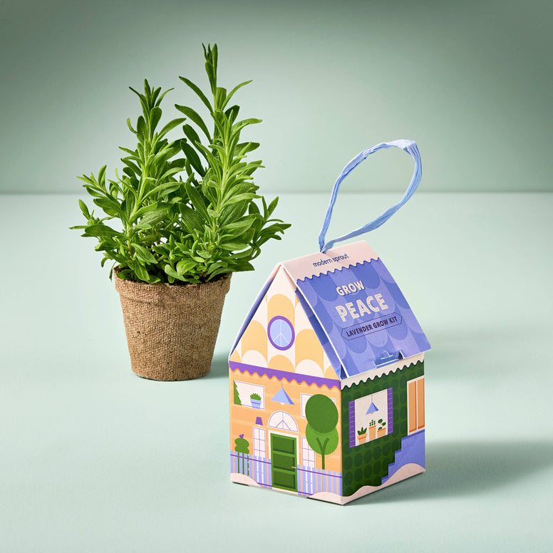 Modern Sprout - Home Grown Ornament: Grow Peace - Lavender
