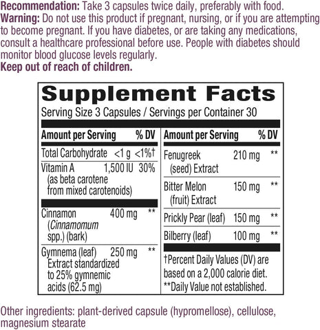 Nature’s Way Blood Sugar Manager 90 capsules