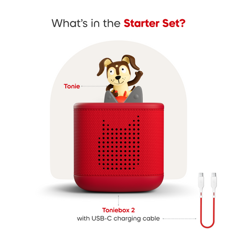 Tonies Playtime Puppy Toniebox 2 Starter Set - Sunset Red