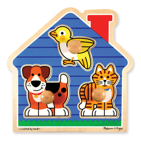 Melissa & Doug Jumbo Knob Puzzle - House Pets