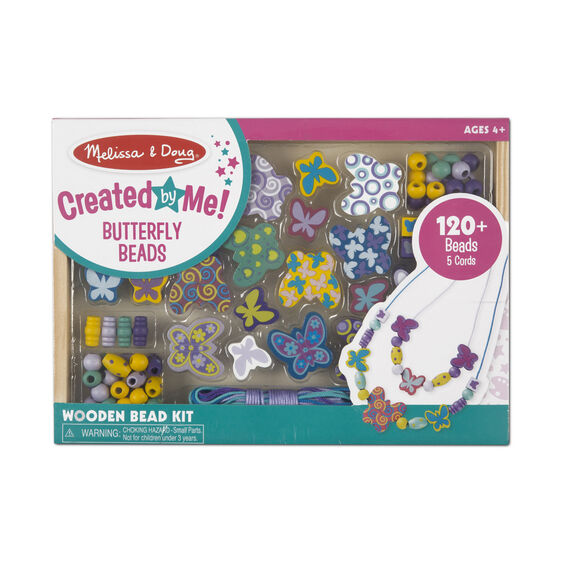 Melissa & Doug Created by Me! Butterfly Beads Wooden Bead Kit