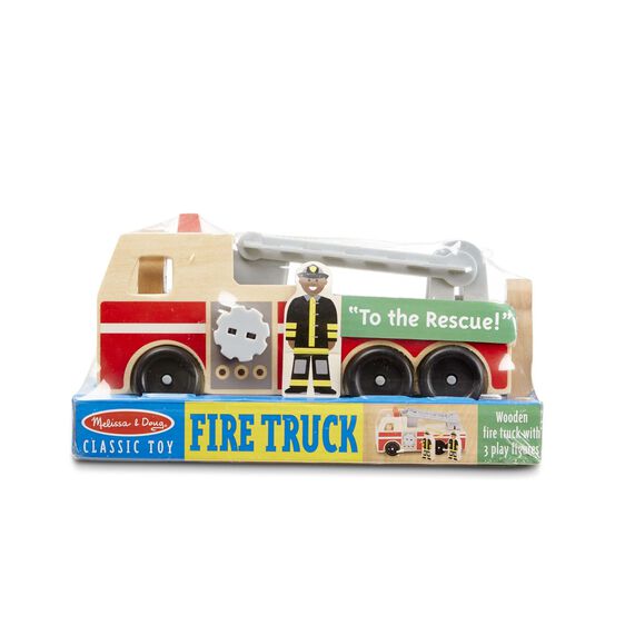 Melissa & Doug Classic Wooden Fire Truck Play Set – Mother Earth