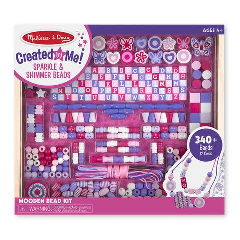 Melissa & Doug Created by Me! Sparkle & Shimmer Beads Wooden Bead Kit