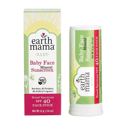 Earth Mama Organics Baby Face Mineral Sunscreen Face Stick