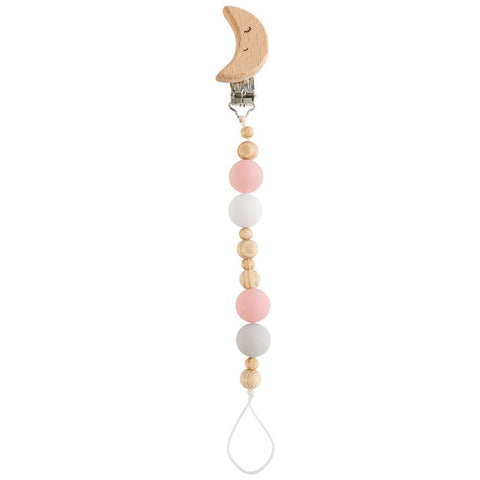 Mud Pie Wood and Silicone Bead Pacifier Clip