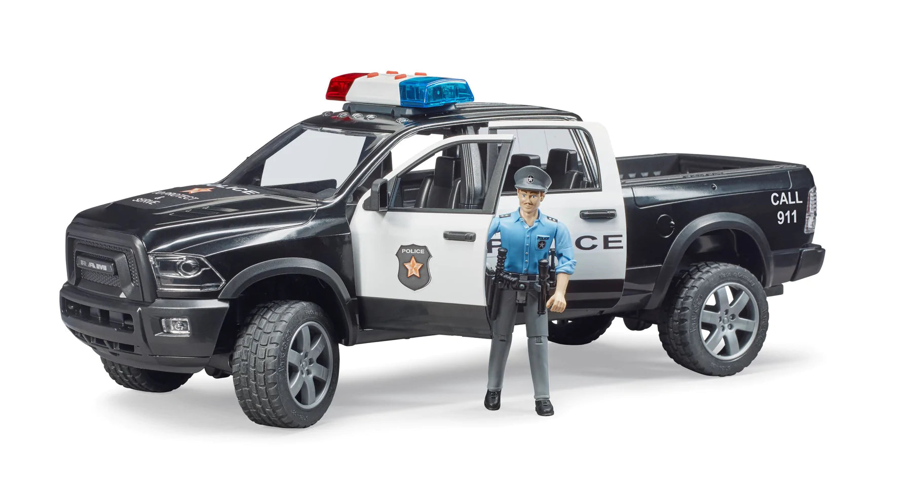 Police Ram w/ Policeman and Light Sound – Mother Earth Baby/Curious Kidz Toys