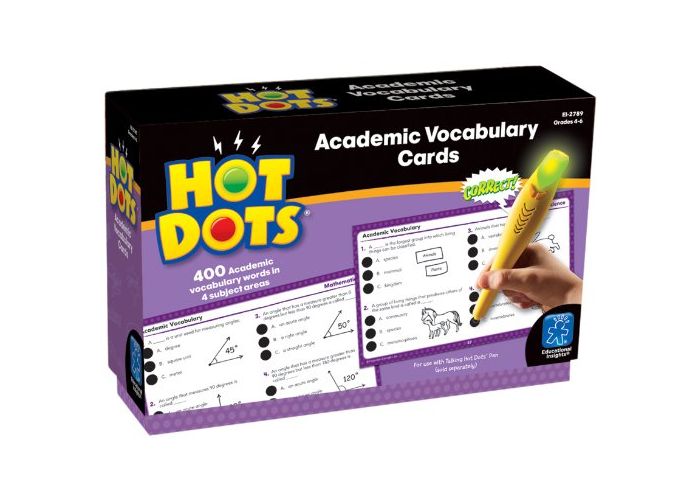 Educational Insights Hot Dots Academic Vocabulary Card Set — Grades 4-6
