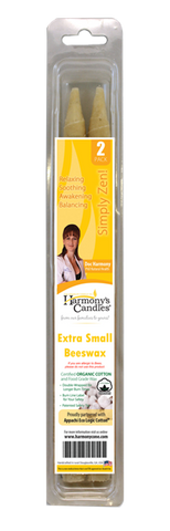 Extra Small Beeswax Harmony's Ear Candles- 2 Pack