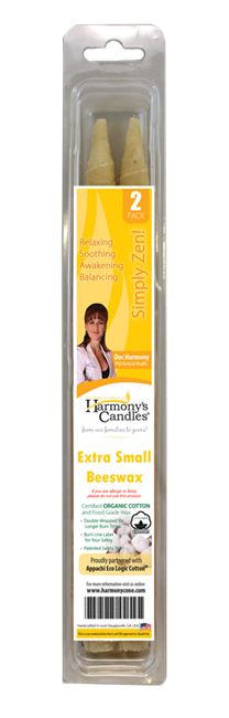 Extra Small Beeswax Harmony's Ear Candles- 2 Pack