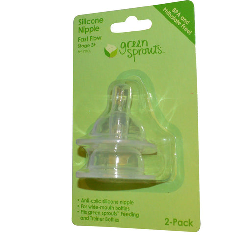 Green Sprouts Silicon Nipple Fast Flow Stage 3+ - 6+ month