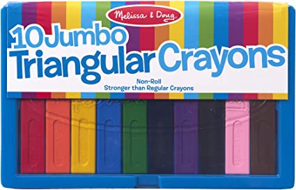 Melissa & Doug 10 Jumbo Triangular Crayons
