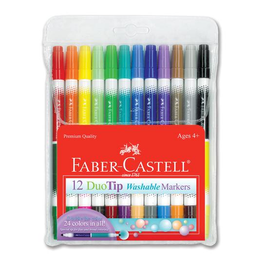 Faber-Castell 12 DuoTip Washable Markers