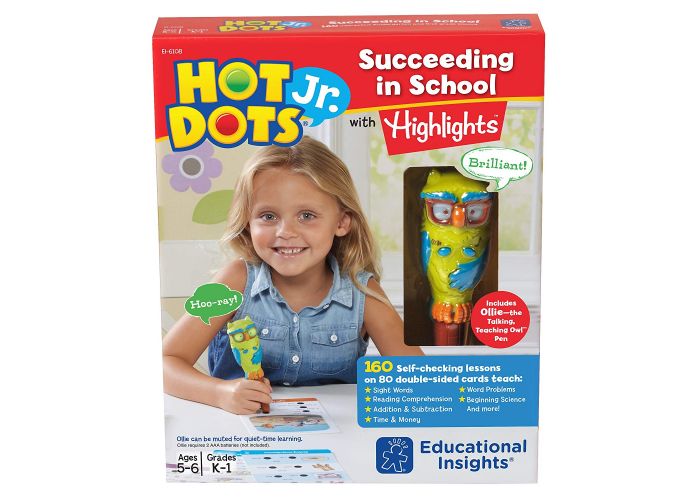 Educational Insights Hot Dots Jr. Succeeding in School with Highlights Set with Ollie—The Talking, Teaching Owl Pen