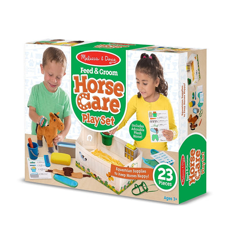 Melissa & Doug Feed & Groom Horse Care Play Set