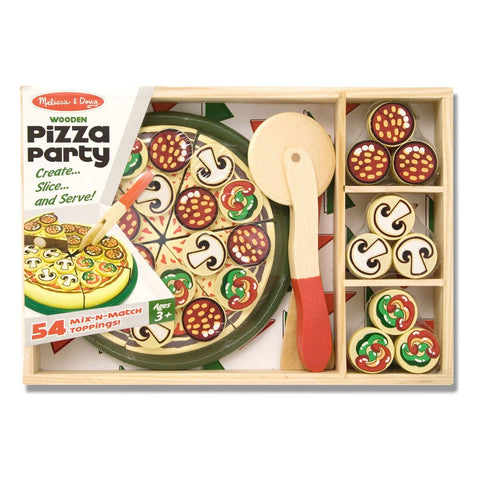 Melissa & Doug Pizza Party- Wooden Play Food