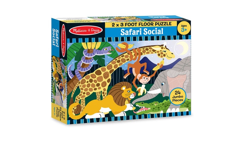 Melissa & Doug Safari Social 24 Piece Floor Puzzle