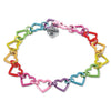 CHARM IT! Rainbow Heart Link Bracelet
