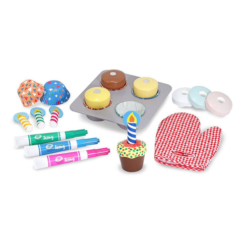 Melissa & Doug Bake & Decorate Cupcake Set